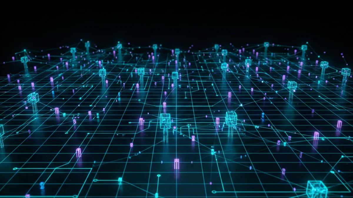 Abstract dark visualisation representing AI in Retail in Northern Ireland