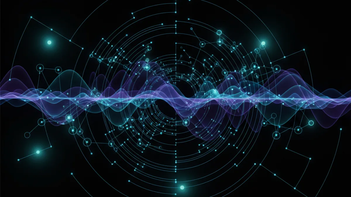 Abstract dark visualisation representing AI in Feel Good Friday in Northern Ireland