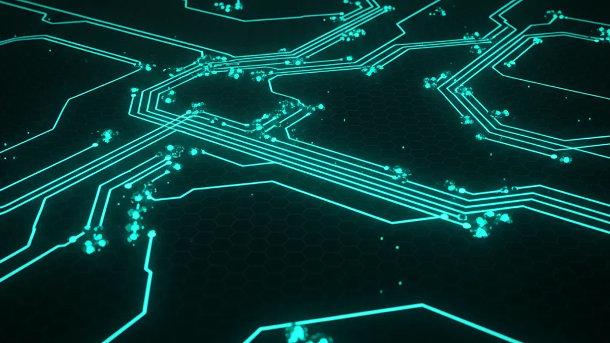 Abstract dark visualisation representing AI in Logistics and Freight in Northern Ireland